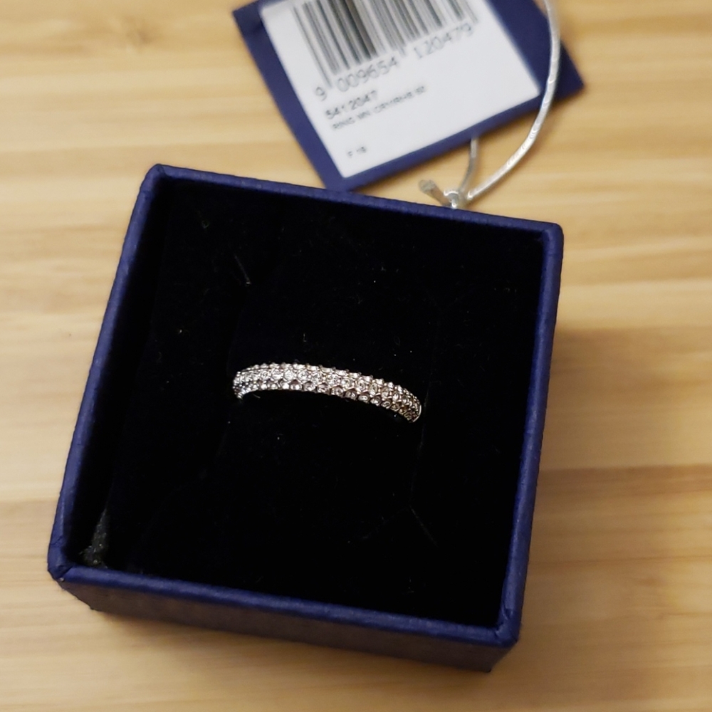 Swarovski Stone Ring Size 50 in White, Rhodium NWT